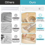 Maxbell Drawer Divider Organizer for Clothes Keep Tidy for Makeup Toiletries Dresser 32.7cmx5.9cm