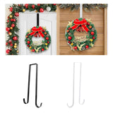 Maxbell Wreath Hanger for Front Door over The Door Hanger Hook for Party Decorations Black