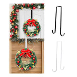 Maxbell Wreath Hanger for Front Door over The Door Hanger Hook for Party Decorations Black