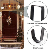 Maxbell Wreath Hanger for Front Door over The Door Hanger Hook for Party Decorations Black