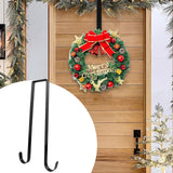 Maxbell Wreath Hanger for Front Door over The Door Hanger Hook for Party Decorations Black