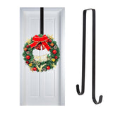 Maxbell Wreath Hanger for Front Door over The Door Hanger Hook for Party Decorations Black