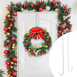 Maxbell Wreath Hanger for Front Door over The Door Hanger Hook for Party Decorations White