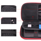 Maxbell Hard EVA Travel Case Headphone Shockproof Earbud Multifunctional Storage Bag Red