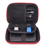 Maxbell Hard EVA Travel Case Headphone Shockproof Earbud Multifunctional Storage Bag Red