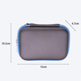 Maxbell Hard EVA Travel Case Headphone Shockproof Earbud Multifunctional Storage Bag Blue