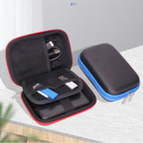 Maxbell Hard EVA Travel Case Headphone Shockproof Earbud Multifunctional Storage Bag Blue