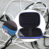 Maxbell Hard EVA Travel Case Headphone Shockproof Earbud Multifunctional Storage Bag Blue