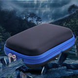 Maxbell Hard EVA Travel Case Headphone Shockproof Earbud Multifunctional Storage Bag Blue