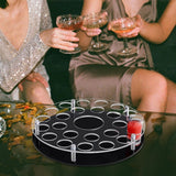 Maxbell Shot Glass Tray Holder Acrylic Beer Wine Glass Display Rack for Bar Home Rum