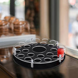 Maxbell Shot Glass Tray Holder Acrylic Beer Wine Glass Display Rack for Bar Home Rum