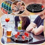 Maxbell Shot Glass Tray Holder Acrylic Beer Wine Glass Display Rack for Bar Home Rum