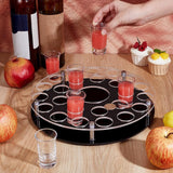 Maxbell Shot Glass Tray Holder Acrylic Beer Wine Glass Display Rack for Bar Home Rum