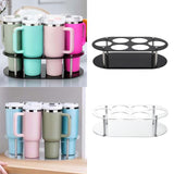 Maxbell Water Bottle Organizer Space Saving Cup Holder for 20 30 40oz Pantry Kitchen Black