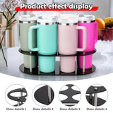 Maxbell Water Bottle Organizer Space Saving Cup Holder for 20 30 40oz Pantry Kitchen Black