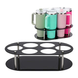 Maxbell Water Bottle Organizer Space Saving Cup Holder for 20 30 40oz Pantry Kitchen Black