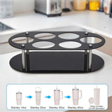 Maxbell Water Bottle Organizer Space Saving Cup Holder for 20 30 40oz Pantry Kitchen Black
