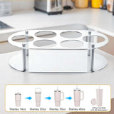 Maxbell Water Bottle Organizer Space Saving Cup Holder for 20 30 40oz Pantry Kitchen Clear