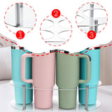 Maxbell Water Bottle Organizer Space Saving Cup Holder for 20 30 40oz Pantry Kitchen Clear