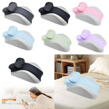 Maxbell Memory Cotton Bed Wedge Pillow Simple for Side Sleeping Watching Movies Gray