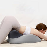 Maxbell Memory Cotton Bed Wedge Pillow Simple for Side Sleeping Watching Movies Gray