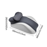 Maxbell Memory Cotton Bed Wedge Pillow Simple for Side Sleeping Watching Movies Gray