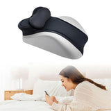 Maxbell Memory Cotton Bed Wedge Pillow Simple for Side Sleeping Watching Movies Black