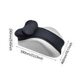 Maxbell Memory Cotton Bed Wedge Pillow Simple for Side Sleeping Watching Movies Black