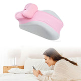 Maxbell Memory Cotton Bed Wedge Pillow Simple for Side Sleeping Watching Movies Pink