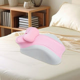 Maxbell Memory Cotton Bed Wedge Pillow Simple for Side Sleeping Watching Movies Pink