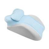 Maxbell Memory Cotton Bed Wedge Pillow Simple for Side Sleeping Watching Movies Blue