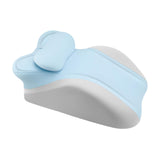 Maxbell Memory Cotton Bed Wedge Pillow Simple for Side Sleeping Watching Movies Blue