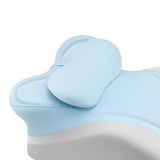 Maxbell Memory Cotton Bed Wedge Pillow Simple for Side Sleeping Watching Movies Blue