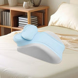 Maxbell Memory Cotton Bed Wedge Pillow Simple for Side Sleeping Watching Movies Blue