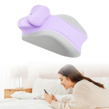 Maxbell Memory Cotton Bed Wedge Pillow Simple for Side Sleeping Watching Movies Violet