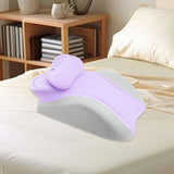 Maxbell Memory Cotton Bed Wedge Pillow Simple for Side Sleeping Watching Movies Violet