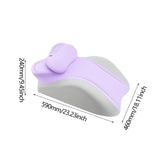 Maxbell Memory Cotton Bed Wedge Pillow Simple for Side Sleeping Watching Movies Violet