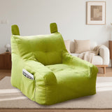 Maxbell Kids Bean Bag Chair Comfortable Indoor Decoration Lazy Sofa with Side Pocket green 45x45x35cm