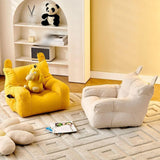 Maxbell Kids Bean Bag Chair Comfortable Indoor Decoration Lazy Sofa with Side Pocket white 45x45x35cm