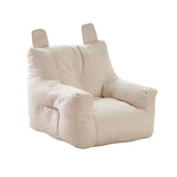 Maxbell Kids Bean Bag Chair Comfortable Indoor Decoration Lazy Sofa with Side Pocket white 45x45x35cm