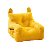 Maxbell Kids Bean Bag Chair Comfortable Indoor Decoration Lazy Sofa with Side Pocket yellow 50x50x45cm