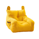 Maxbell Kids Bean Bag Chair Comfortable Indoor Decoration Lazy Sofa with Side Pocket yellow 50x50x45cm