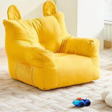 Maxbell Kids Bean Bag Chair Comfortable Indoor Decoration Lazy Sofa with Side Pocket yellow 50x50x45cm