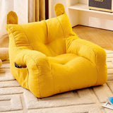 Maxbell Kids Bean Bag Chair Comfortable Indoor Decoration Lazy Sofa with Side Pocket yellow 50x50x45cm