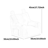 Maxbell Kids Bean Bag Chair Comfortable Indoor Decoration Lazy Sofa with Side Pocket white 50x50x45cm