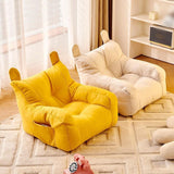 Maxbell Kids Bean Bag Chair Comfortable Indoor Decoration Lazy Sofa with Side Pocket white 50x50x45cm