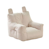 Maxbell Kids Bean Bag Chair Comfortable Indoor Decoration Lazy Sofa with Side Pocket white 50x50x45cm