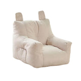 Maxbell Kids Bean Bag Chair Comfortable Indoor Decoration Lazy Sofa with Side Pocket white 50x50x45cm
