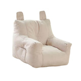 Maxbell Kids Bean Bag Chair Comfortable Indoor Decoration Lazy Sofa with Side Pocket white 50x50x45cm