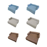 Maxbell Summer Cooling Dog Bed with Pillow Washable Cat Pad for Small Dogs Home Cats 70cmx70cmx15cm blue